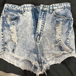Distressed Jean Shorts